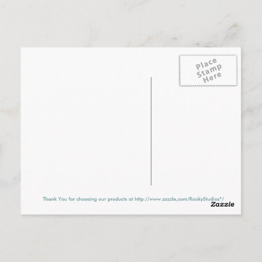 Blaue mit Augen Colt Postkarten (Rückseite)