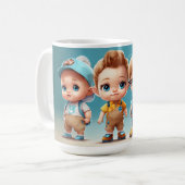 Blaue Mit Augen Darlings - Niedlichste Babys aller Kaffeetasse (Vorderseite Links)