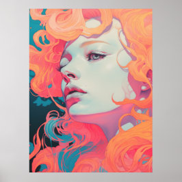 Blaue Mit Augen Ember Poster