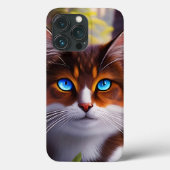 Blaue Mit Augen Katze im Wald Case-Mate iPhone Hülle (Rückseite)