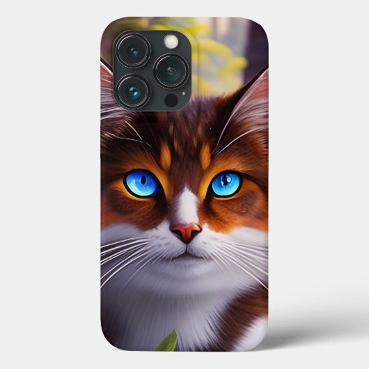 Blaue Mit Augen Katze im Wald Case-Mate iPhone Hülle (Rückseite)