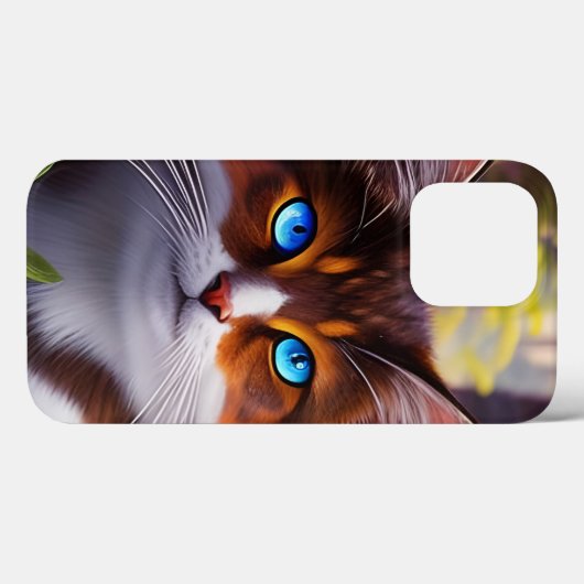 Blaue Mit Augen Katze im Wald Case-Mate iPhone Hülle (Rückseite (Horizontal))