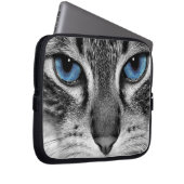 Blaue mit Augen Katze Laptopschutzhülle (Vorne Rechts)
