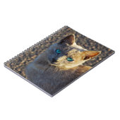Blaue Mit Augen Katze Notizblock (Linke Seite)