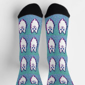 Blaue Mit Augen Katze Socken (Oben)