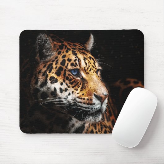 Blaue Mit Augen Leoparden Beauty Mousepad (Mit Mouse)