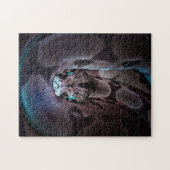 Blaue Mit Augen Schlange Jigsaw Puzzle (Horizontal)