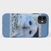 Blaue mit Augen Schneeeule Case-Mate iPhone Hülle (Rückseite (Horizontal))