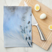 Blaue mit Augen Schneeeule Handtuch (Viertel Falte)