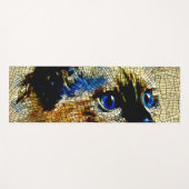Blaue Mit Augen siamesische Katze Mosaikfliesen Yogamatte (Vorderseite (Horizontal))
