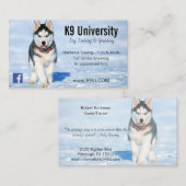 Blaue Mit Augen sibirische Husky-Hundeschulung/Bod Visitenkarte (Vorne/Hinten)