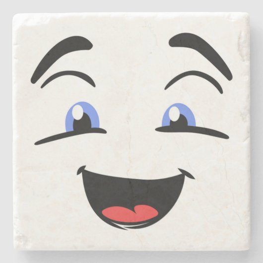 BLAUE MIT AUGEN STEINUNTERSETZER (Vorderseite)