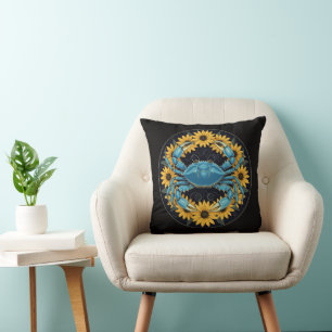Blaue Mit Augen Susan-Blume Kissen