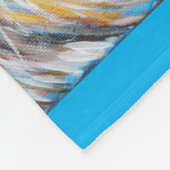 Blaue Mit Augen Tiger-Malerei Fleecedecke (Ecke)