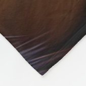 Blaue Mit Augen Tiger und rosa Blume Fleecedecke (Ecke)