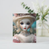 Blaue Mit Augen Vintage Puppe (Stehend Vorderseite)