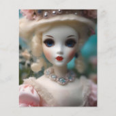 Blaue Mit Augen Vintage Puppe (Vorderseite)