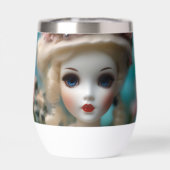 Blaue Mit Augen Vintage Puppe (Rückseite)