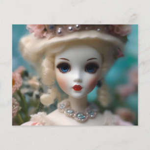 Blaue Mit Augen Vintage Puppe Flyer