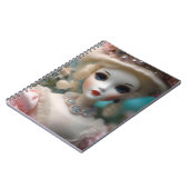 Blaue Mit Augen Vintage Puppe Notizblock (Linke Seite)