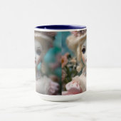 Blaue Mit Augen Vintage Puppe Tasse (Zentrum)