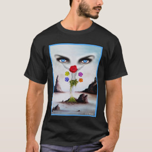 Blaue Mit Augen Welt T-Shirt