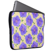 Blaue mit Blumenpelargonie auf irgendeiner Farbe Laptopschutzhülle (Vorne Rechts)