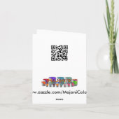 Blaue mit Filigran geschmückte Mandala, Karte (Rückseite)