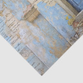Blaue Mittelmeer-Tür Seidenpapier (Ausschnitt)