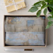 Blaue Mittelmeer-Tür Seidenpapier (Geschenk)
