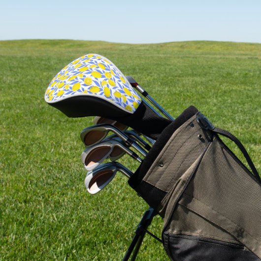 Blaue Mittelmeer-Zitronen Golf Headcover (In SItu)