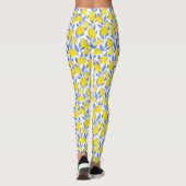 Blaue Mittelmeer-Zitronen Leggings (Rückseite)