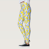Blaue Mittelmeer-Zitronen Leggings (Links)