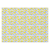 Blaue Mittelmeer-Zitronen Tischdecke (Vorderseite (Horizontal))