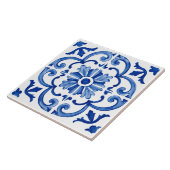 Blaue Mittelmeerfliese Fliese (Seite)
