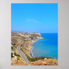 Blaue Mittelmeerküste Poster