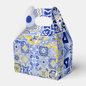 Blaue Mittelmeerküste und Zitrusfrüchte Geschenkschachtel (Rückseite)