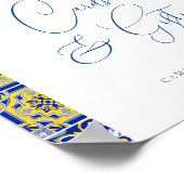 Blaue Mittelmeerküste und Zitrusfrüchte Karten und Poster (Ecke)