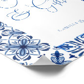 Blaue Mittelmeerküste und Zitrusfrüchte Karten und Poster (Ecke)