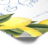 Blaue Mittelmeerküste und Zitrusfrüchte Karten und Poster (Ecke)