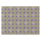 Blaue Mittelmeermuster Gelbe Blüten Tischdecke (Vorderseite (Horizontal))