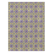 Blaue Mittelmeermuster Gelbe Blüten Tischdecke (Vorderseite)