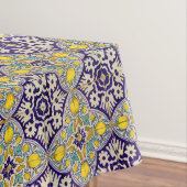 Blaue Mittelmeermuster Gelbe Blüten Tischdecke (Beispiel)