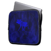 Blaue Mitternachtselche Laptopschutzhülle (Vorderseite Links)