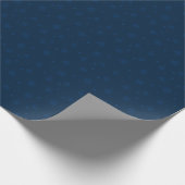 Blaue Mitternachtsschneeflocken Chanukkas Geschenkpapier (Ecke)