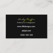 blaue Mod-Fotografie, Kamera Visitenkarte (Rückseite)