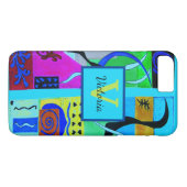 Blaue Mode Abstrakte Inspiration von Matisse Case-Mate iPhone Hülle (Rückseite (Horizontal))