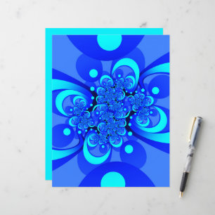 Blaue moderne abstrakte fraktale Kunst