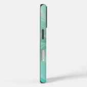 Blaue moderne Blumen-Phone-Hülle Case-Mate iPhone Hülle (Rückseite / Rechts)