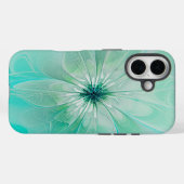 Blaue moderne Blumen-Phone-Hülle Case-Mate iPhone Hülle (Rückseite (Horizontal))